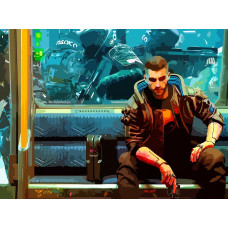 Картина по номерам Бруталити Киберпанк cyberpunk 2077 2102 на холсте 40x30 Картина по номерам Бруталити Киберпанк cyberpunk 2077 2102 на холсте 40x30