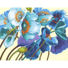 Картина по номерам Dimensions Голубые маки, 28x36