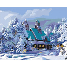 Картина по номерам Живопись по Номерам Зимний дом, 40x50