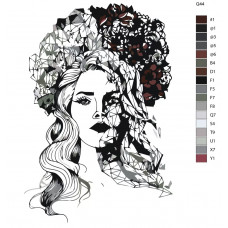Живопись по номерам BRUSHES-PAINTS Девушка с цветами