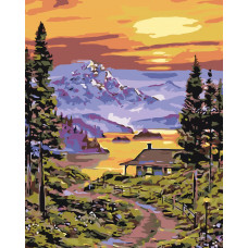 Картина по номерам Живопись по Номерам Закат в горах, 40x50