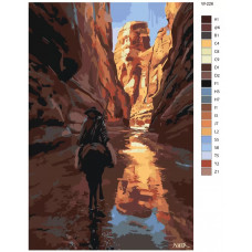 Живопись по номерам BRUSHES-PAINTS Ковбой в каньоне