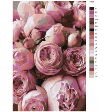 Живопись по номерам BRUSHES-PAINTS Букет розовыx пионов