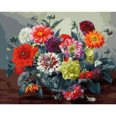 Картина по номерам Paintboy Яркие цветы, 40x50 см