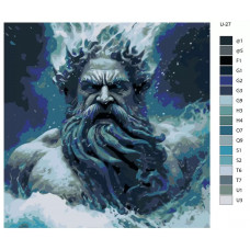 Живопись по номерам BRUSHES-PAINTS Посейдон. В пучине эмоций