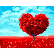 Картина по номерам Paintboy Сердечное дерево