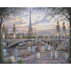 Картина по номерам Цветной Воспоминание о Париже, 40x50