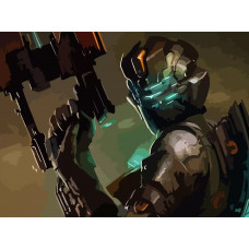 Картина по номерам Бруталити Dead space космонавт 2 на холсте 40x30