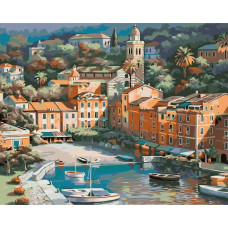 Картина по номерам Живопись по Номерам Город в Средиземноморье, 40x50