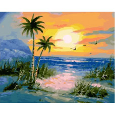 Картина по номерам Paintboy PK 41027 Закат у дикого берега 40*50 Эксклюзив