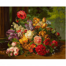 Раскраска по цифрам "В дар флоре", 40x50 см