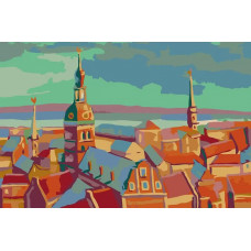 Картина по номерам Живопись по Номерам Закат в городе, 40x60