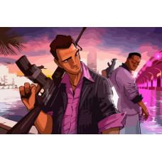 Живопись по номерам Бруталити игра Grand Theft Auto 5380