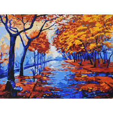 Раскраска по номерам Осенняя аллея Color kit KS036