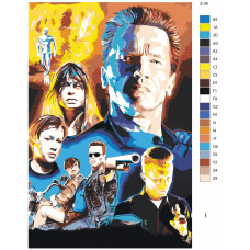 Живопись по номерам BRUSHES-PAINTS Постер фильма Терминатор
