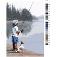 Живопись по номерам BRUSHES-PAINTS На рыбалке Живопись по номерам BRUSHES-PAINTS На рыбалке