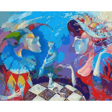Картина по номерам Белоснежка Партия или вся жизнь игра, 40x50