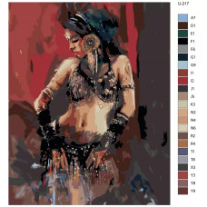 Картина по номерам BRUSHES-PAINTS Танец живота Восточные танцы U-217 40x50см Картина по номерам BRUSHES-PAINTS Танец живота Восточные танцы U-217 40x50см