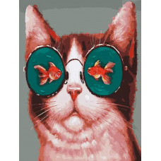 Картина по номерам Paintboy Мечта кота, 40x50 см