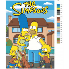 Живопись по номерам BRUSHES-PAINTS Симпсоны-The Simpsons
