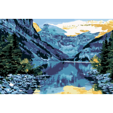 Картина по номерам, 60 x 40, Золотая гора