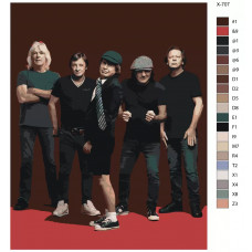 Живопись по номерам BRUSHES-PAINTS Рок-группа AC/DC