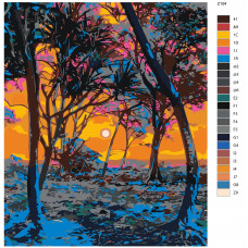 Живопись по номерам BRUSHES-PAINTS Лес
