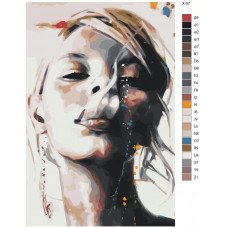 Живопись по номерам BRUSHES-PAINTS Курящая девушка