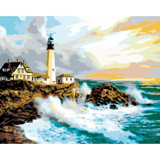 Картина по номерам Живопись по Номерам Маяк у моря, 40x50