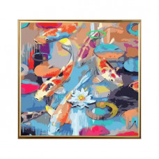 Открытка по номерам Color Kit Радужные рыбки с декором