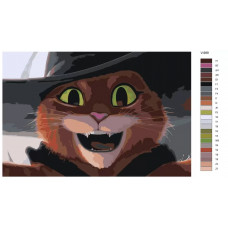 Живопись по номерам BRUSHES-PAINTS Кот в сапогаx с широкой улыбкой