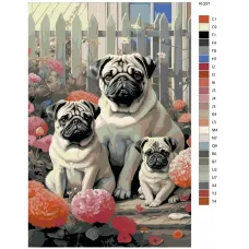 Картина по номерам BRUSHES-PAINTS Собаки R-257 60x90 см Картина по номерам BRUSHES-PAINTS Собаки R-257 60x90 см