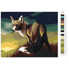 Живопись по номерам BRUSHES-PAINTS Красивый арт Лисы