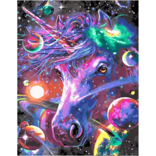 Живопись по номерам Paintboy Космический единорог 40х50