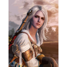 Картина по номерам Бруталити Ведьмак witcher цири 2358 на холсте 40x30