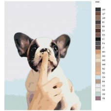 Живопись по номерам BRUSHES-PAINTS Французский бульдог Живопись по номерам BRUSHES-PAINTS Французский бульдог