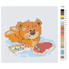 Живопись по номерам BRUSHES-PAINTS Мишка Тедди готовиться к 14 февраля