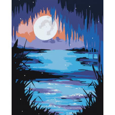 Картина по номерам Живопись по Номерам Лунная ночь, 40x50