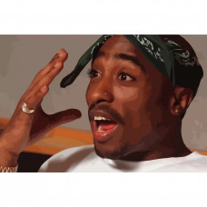 Картина по номерам Бруталити 2Pac 2 60 x 40 см