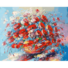 Картина по номерам Белоснежка Цветочная палитра лета, 40x50
