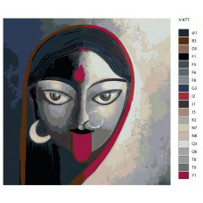 Живопись по номерам BRUSHES-PAINTS Арт индианка