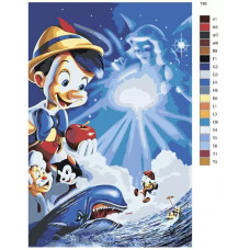 Живопись по номерам BRUSHES-PAINTS Пиноккио