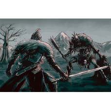 Картина по номерам Бруталити игра Dark Souls 8409 Г 60x40 см