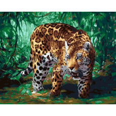Картина по номерам Paintboy Леопард на охоте, 40x50 см
