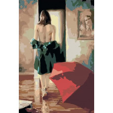 Картина по номерам Живопись по Номерам Красный зонт, 40x60