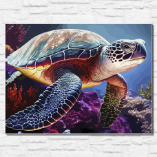 Картина по номерам на холсте Животные Черепаха 14410 Г 60x80