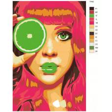 Живопись по номерам BRUSHES-PAINTS Яркая Я и Кислый Лайм