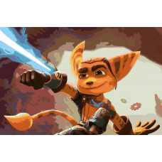 Картина по номерам Красиво Красим Ratchet and Clank Rift Apart - Ratchet, 60 х 90 см