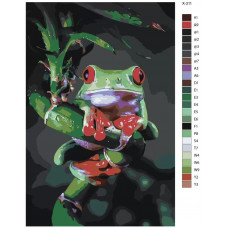 Живопись по номерам BRUSHES-PAINTS Лягушка