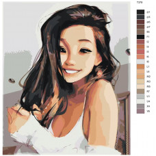 Живопись по номерам BRUSHES-PAINTS Радостная девушка